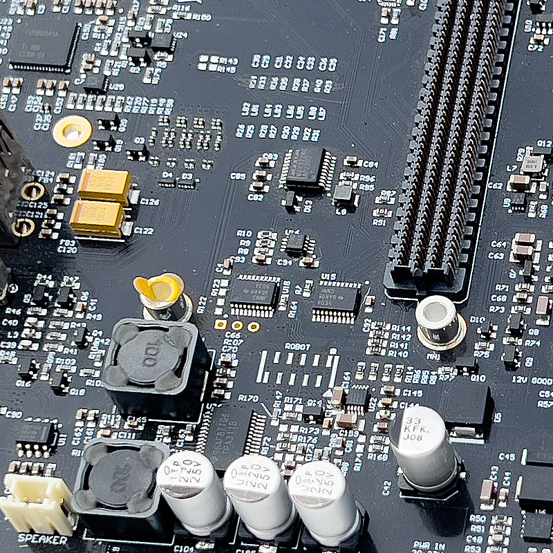 SMT components on PCB assembly board
