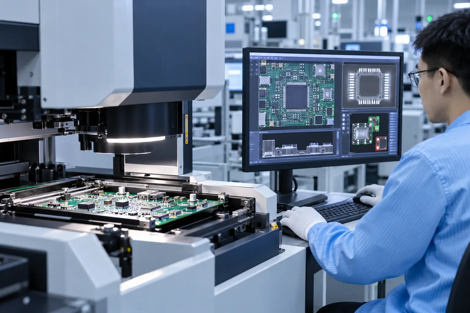 Automated optical inspection of printed circuit board assemblies