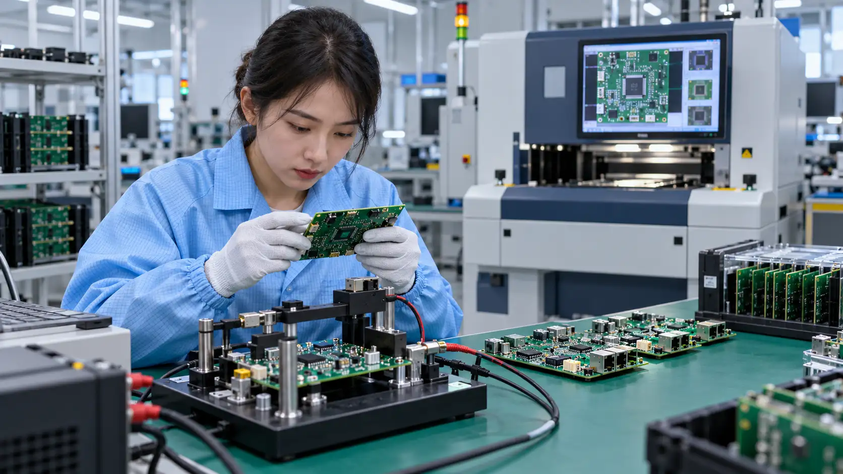 Small-batch PCBA quality inspection and functional testing with automated optical inspection equipment and a PCB test fixture